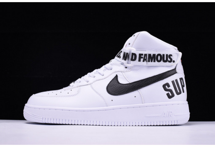 Nike Supreme Air Force 1 One High White World Famous 698696-100