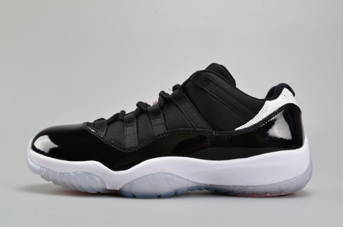 air jordan 11 retro low "infrared 23" black mens 528895-023