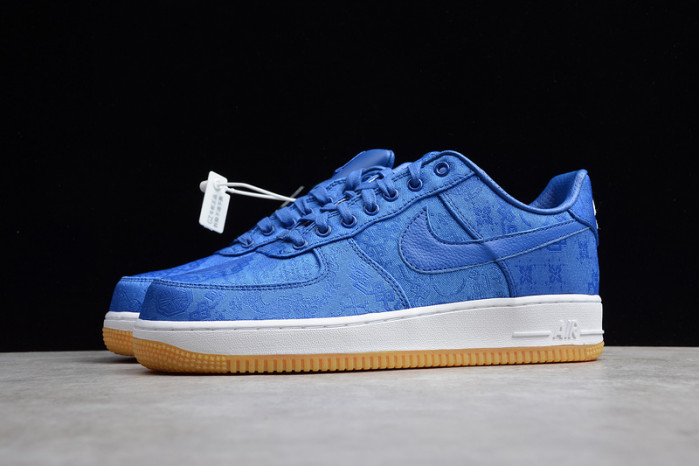 clot nike air force 1 blue silk cj5290-400