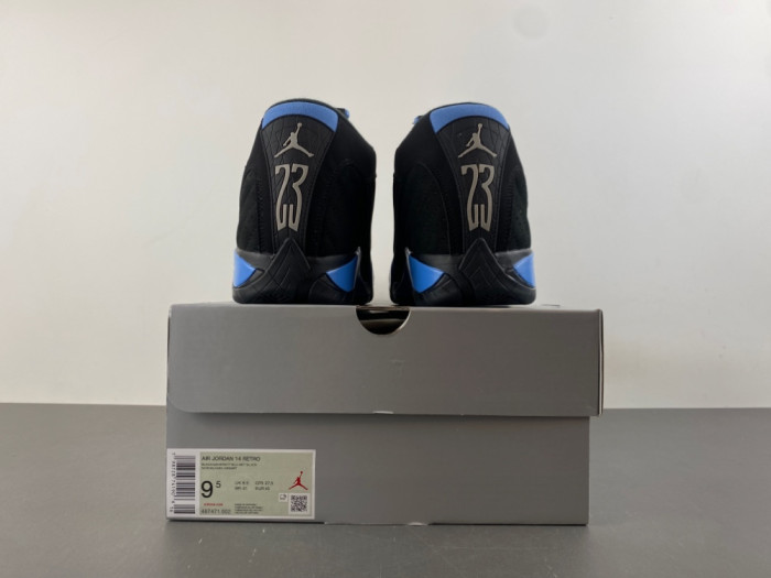 Jordan 14 Retro Black University Blue (2026)-487471-002