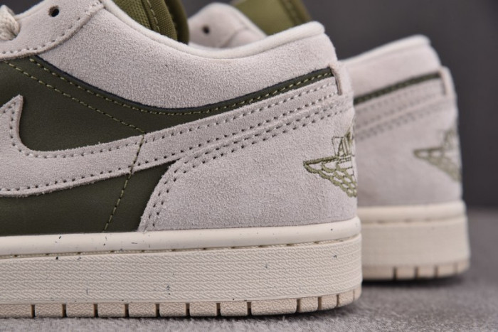 Air Jordan 1 Low SE Medium Olive Sail- HV4089-201