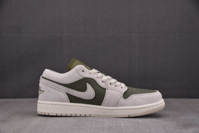 Air Jordan 1 Low SE Medium Olive Sail- HV4089-201