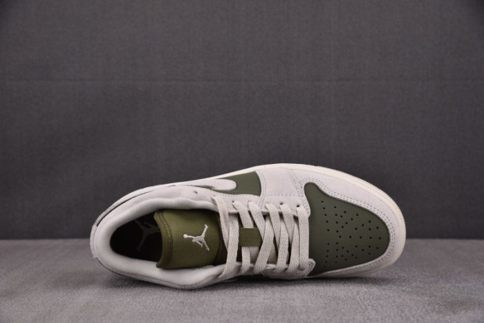 Air Jordan 1 Low SE Medium Olive Sail- HV4089-201