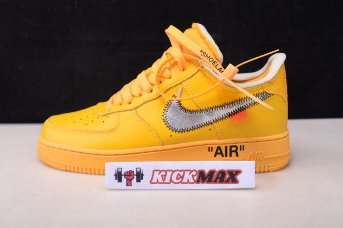 nike air force 1 low o-w university gold metallic silver dd1876-700
