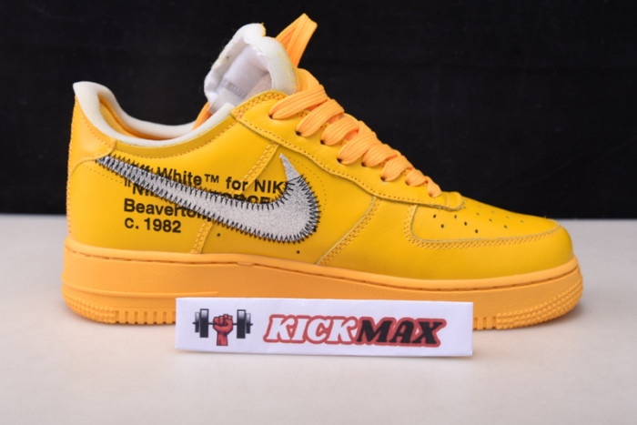 nike air force 1 low o-w university gold metallic silver dd1876-700