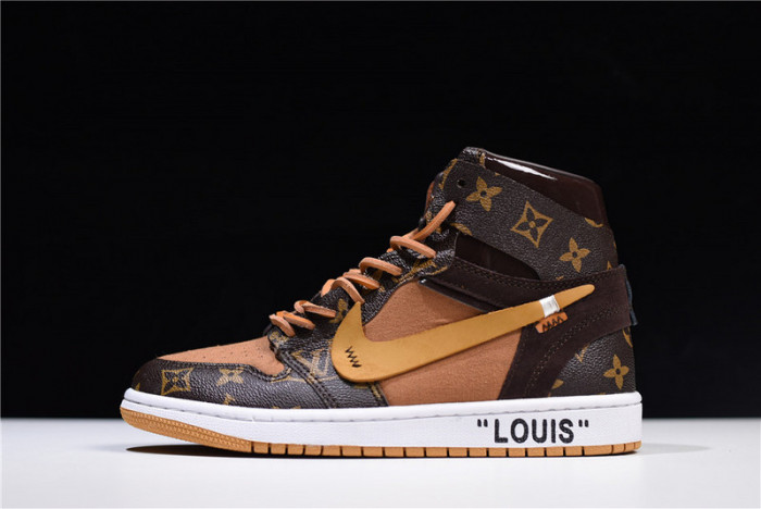 l**is V*t*n x o-w x air jordan 1 customs mens aq0818-202