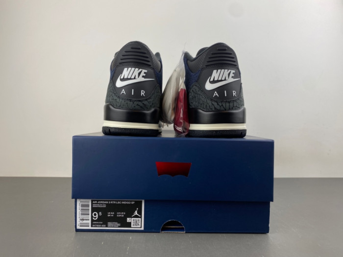 Air Jordan 3 x Levi's Indigo and Gym Red-IH7959-400