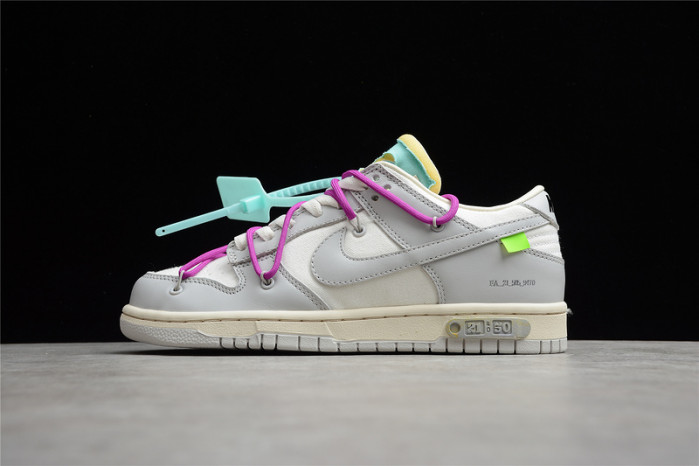 o-w x dunk low “21 of 50” dm1602-100