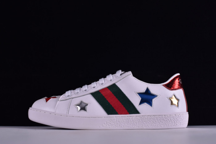 g**i ace embroidered low-top sneaker with colorful stars 431942-a38g1