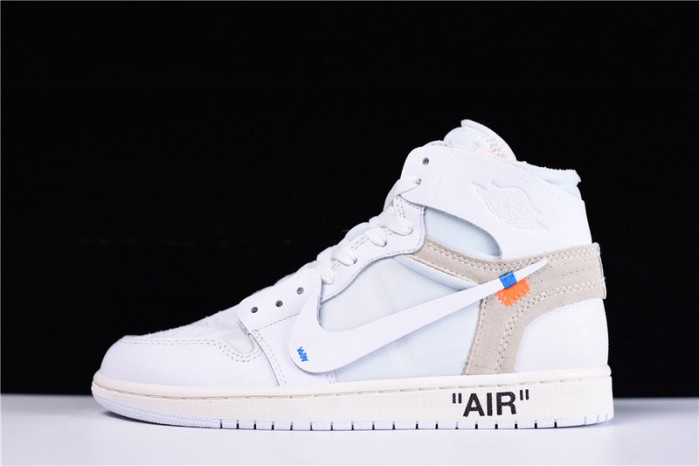 o-w air jordan 1 retro high white aq0818-100