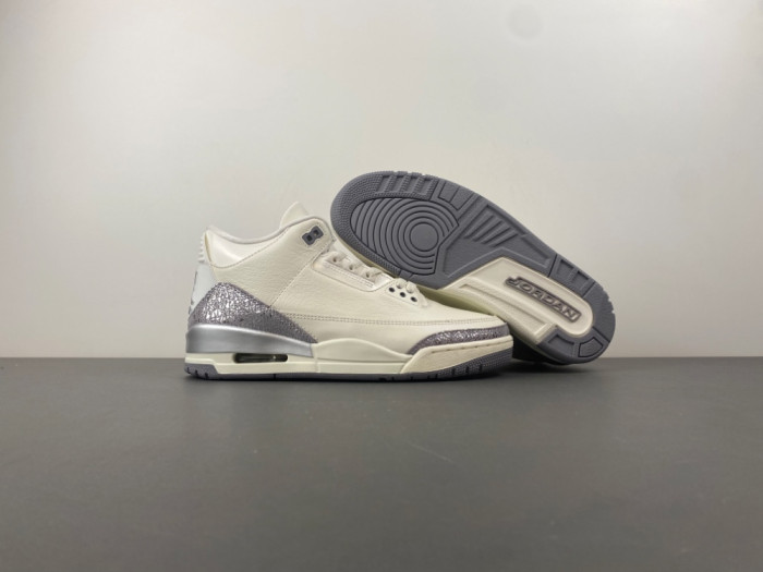 Air Jordan 3 “Sail/Metallic Silver-CK9246-100