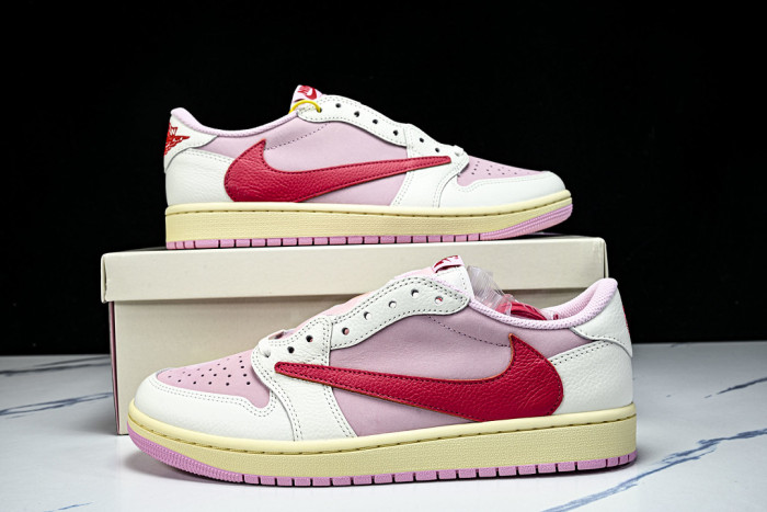 Air Jordan 1 Retro Low OG SP Travis Scott Shy Pink -IQ7604-101